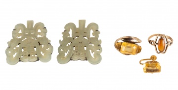 14K Gold Rings & Jadeite Pins